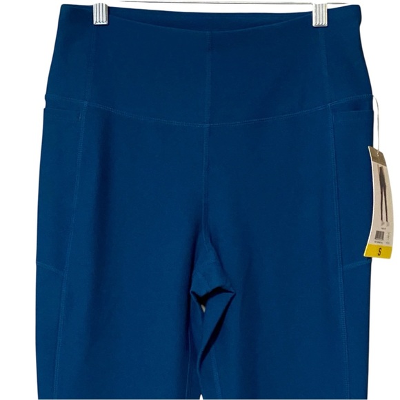 Mondetta High Waist Active Legging S Teal Side Pockets Mesh Moisture Wicking NWT - Picture 7 of 13